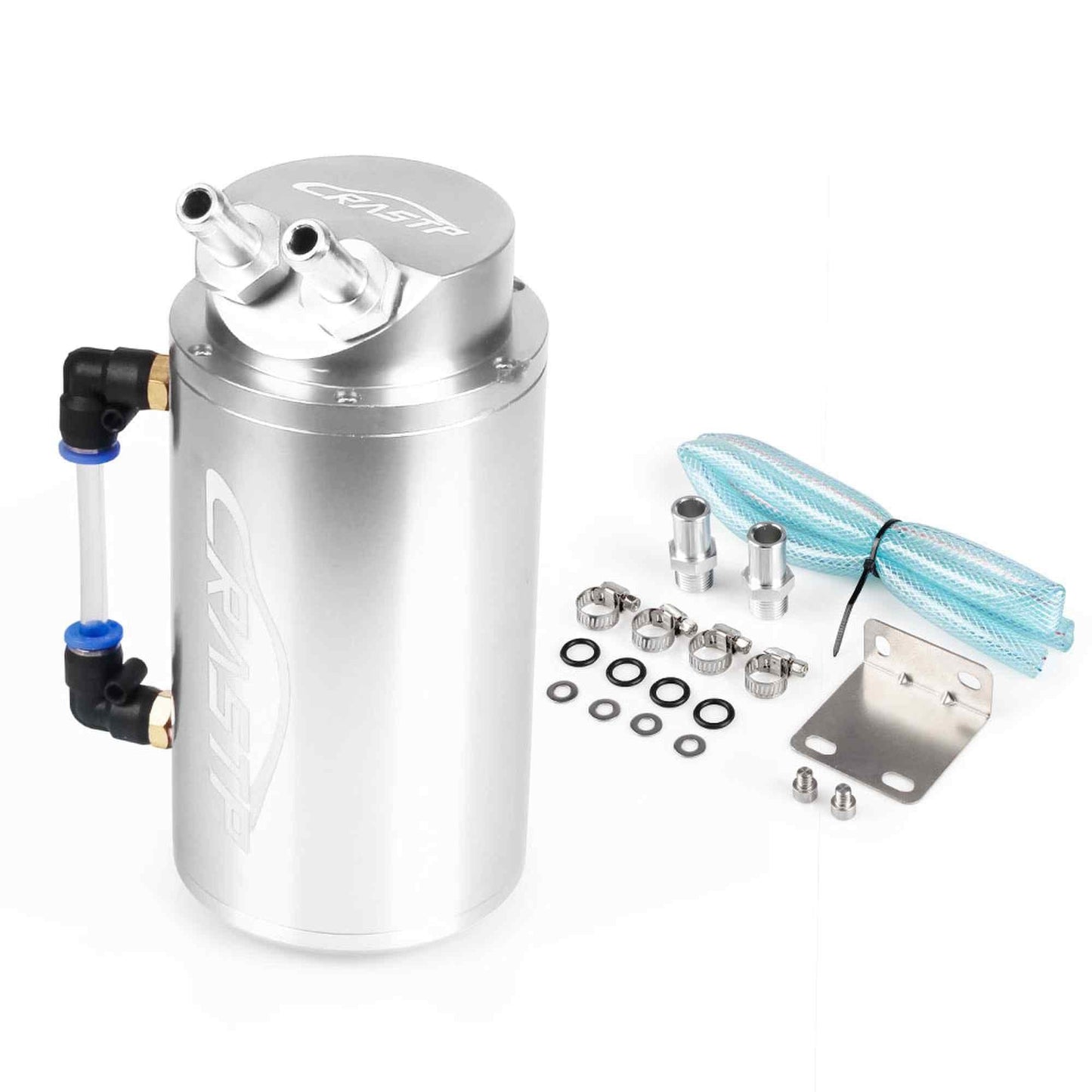 RASTP Universal Round Oil Catch Can Aluminum Reservoir Polished Oil Catch Can - RASTP