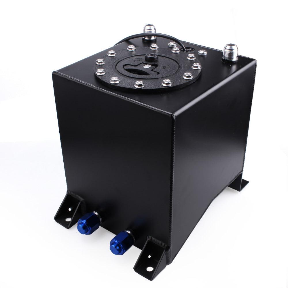 RASTP 2.5 Gallon/10L Performance Polished Aluminum Fuel Cell Tank with Level Sender - RASTP