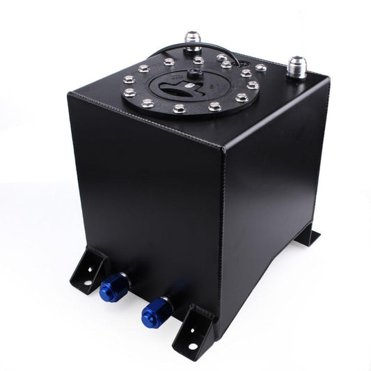 RASTP 2.5 Gallon/10L Performance Polished Aluminum Fuel Cell Tank with Level Sender - RASTP
