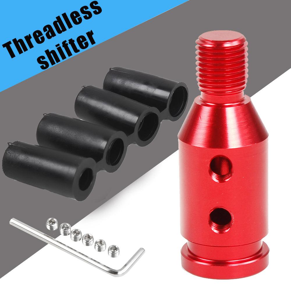 RASTP Universal Aluminum Shift Knob JDM Racing Shift Knob Adapter Fit for Non Threaded Shifter Auto Shifters M12x1.25mm/M10x1.5mm - RASTP