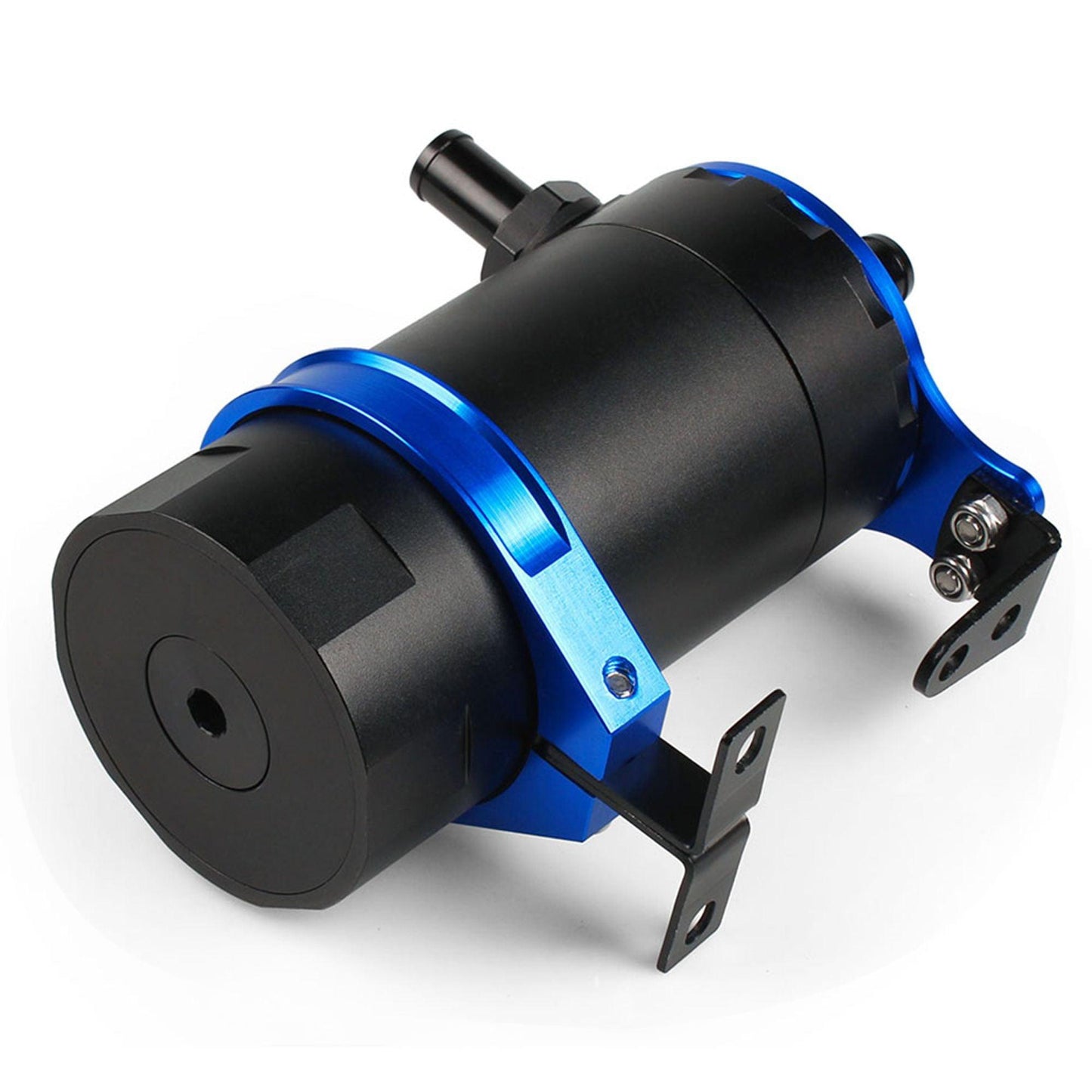RASTP Round Oil Tank Baffled Aluminum Oil Catch Can Resevoir Tank Kit Car Racing - RASTP