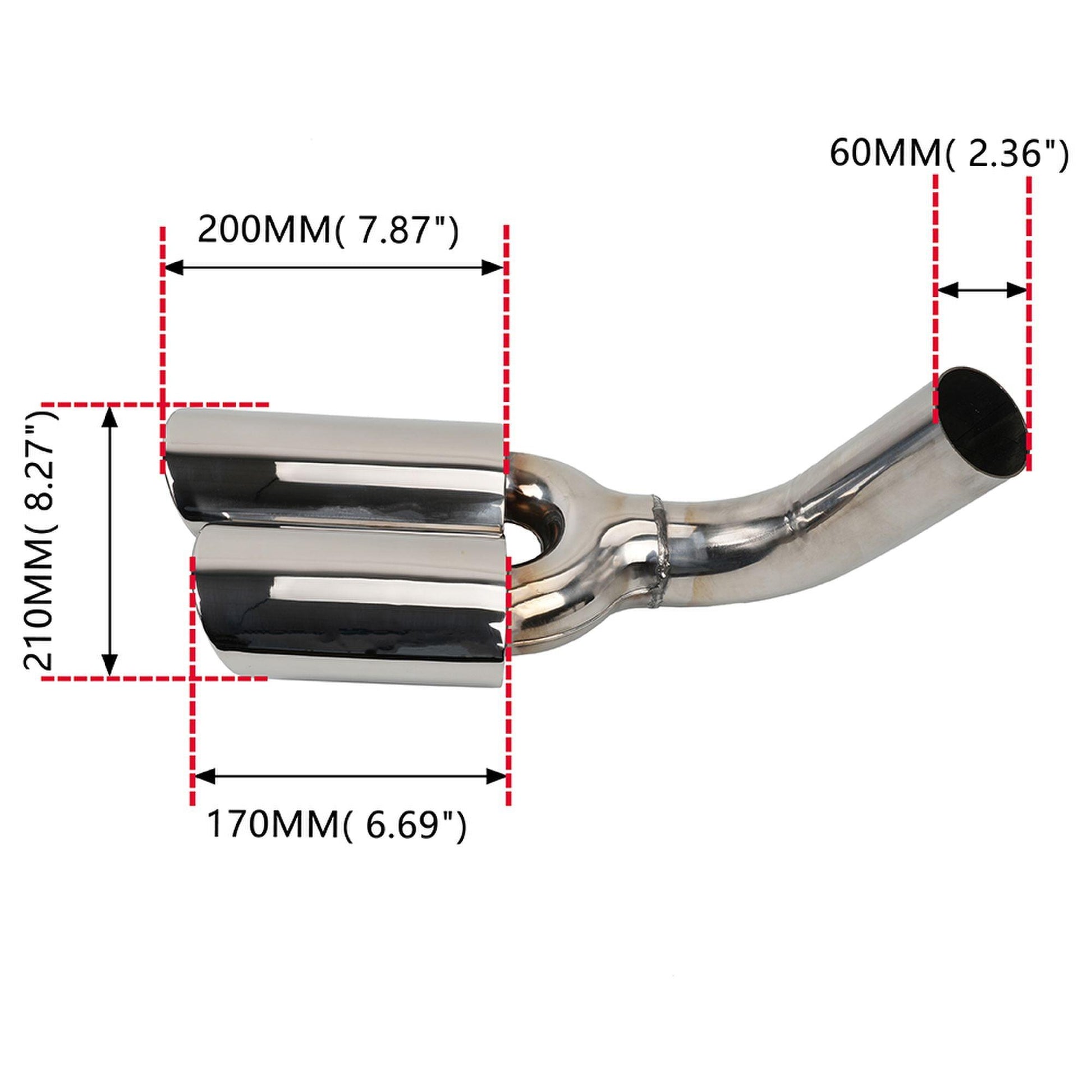 RASTP 1 Pair Exhaust Tips Muffler Exhaust Tail Pipe for Mercedes Benz G Class W463 G500/G63/G550 - RASTP