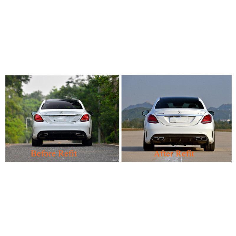 RASTP Exhaust Tips Muffler Exhaust Tail Pipe for Benz 14 C-Class W205 - RASTP