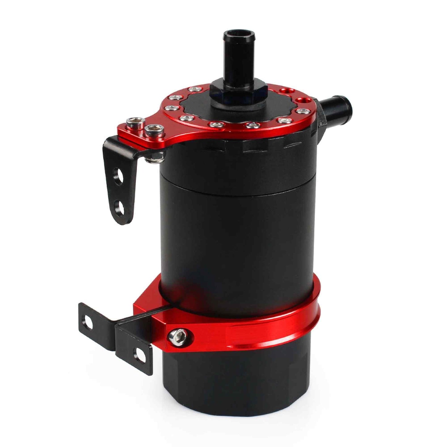 RASTP Round Oil Tank Baffled Aluminum Oil Catch Can Resevoir Tank Kit Car Racing - RASTP