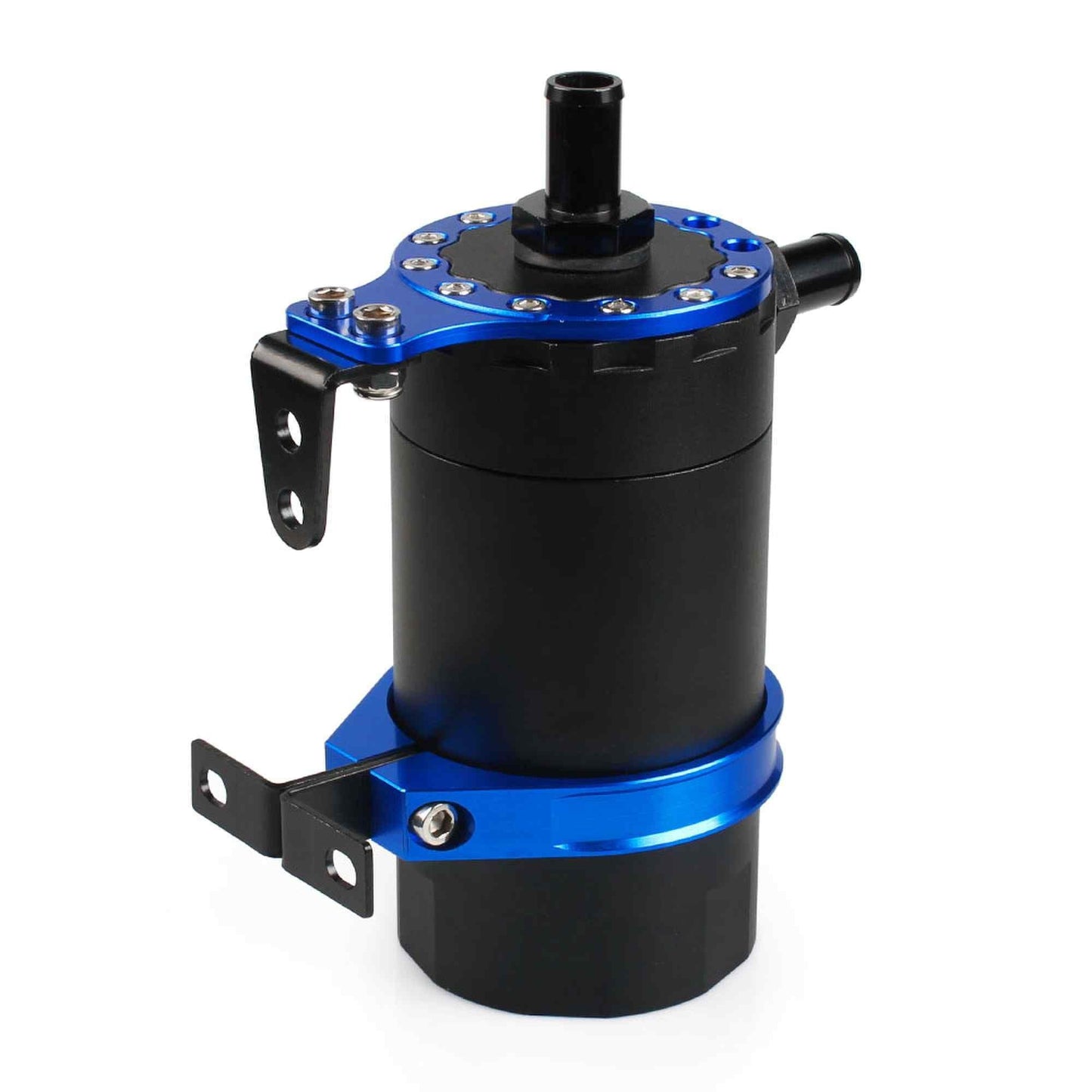 RASTP Round Oil Tank Baffled Aluminum Oil Catch Can Resevoir Tank Kit Car Racing - RASTP