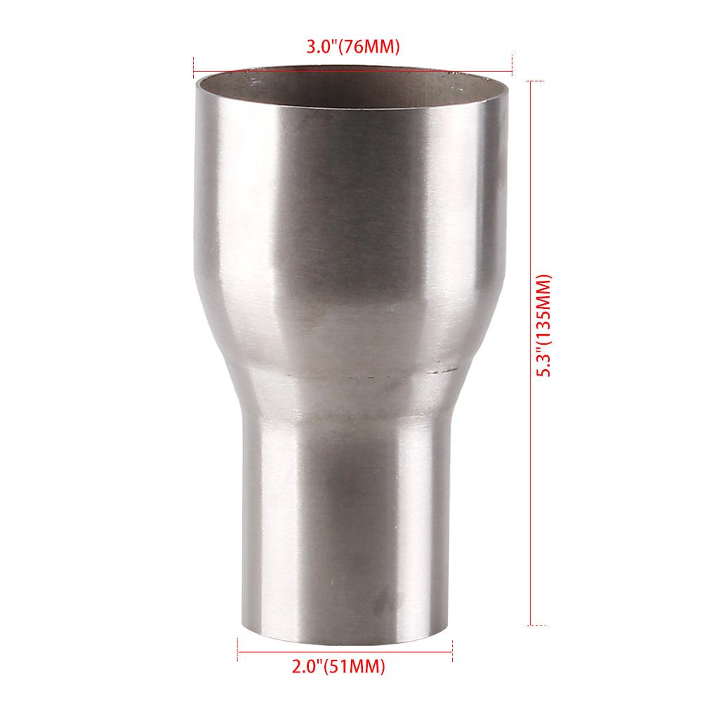 RASTP Universal Exhaust Reducer Connector Pipe Tube Adapter OD:2" 2.25'' 2.5'' 3'' - RASTP