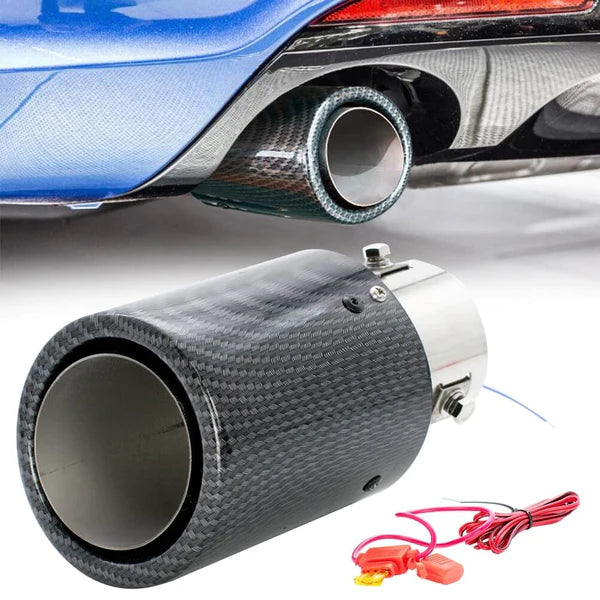 RASTP Universal Car Luminous Tail Throat LED Flaming Luminous Silencer Exhaust Tips - RASTP