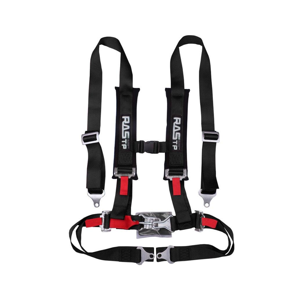 RASTP 4 Point H-Style Safety Harness Racing Seat Belt with Comfort Heavy Duty Shoulder Pads - RASTP