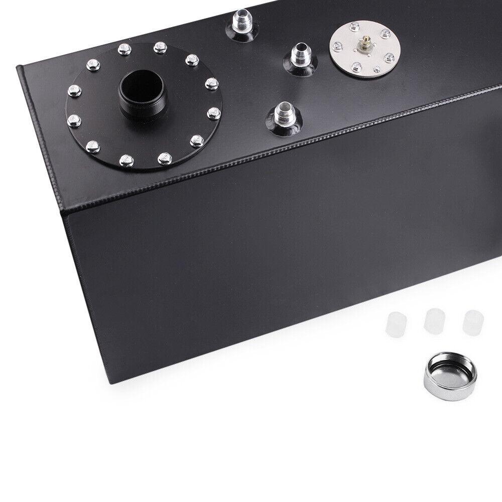 RASTP 18.5 Gallon/70L Race Fuel Cell Gas Tank with Cap and Level Sender Polished Aluminum - RASTP
