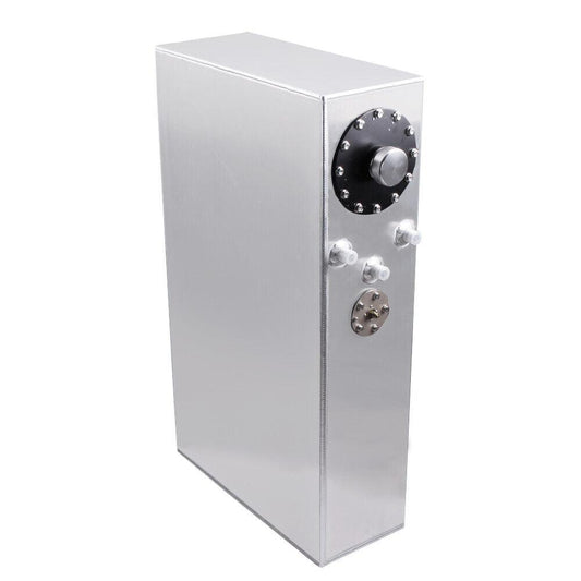 RASTP 18.5 Gallon/70L Race Fuel Cell Gas Tank with Cap and Level Sender Polished Aluminum - RASTP