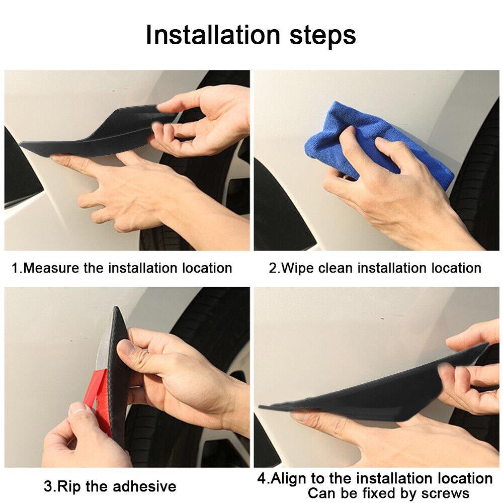 RASTP 6Pcs Universal Front Bumper Spoiler Canards Decoration - RASTP