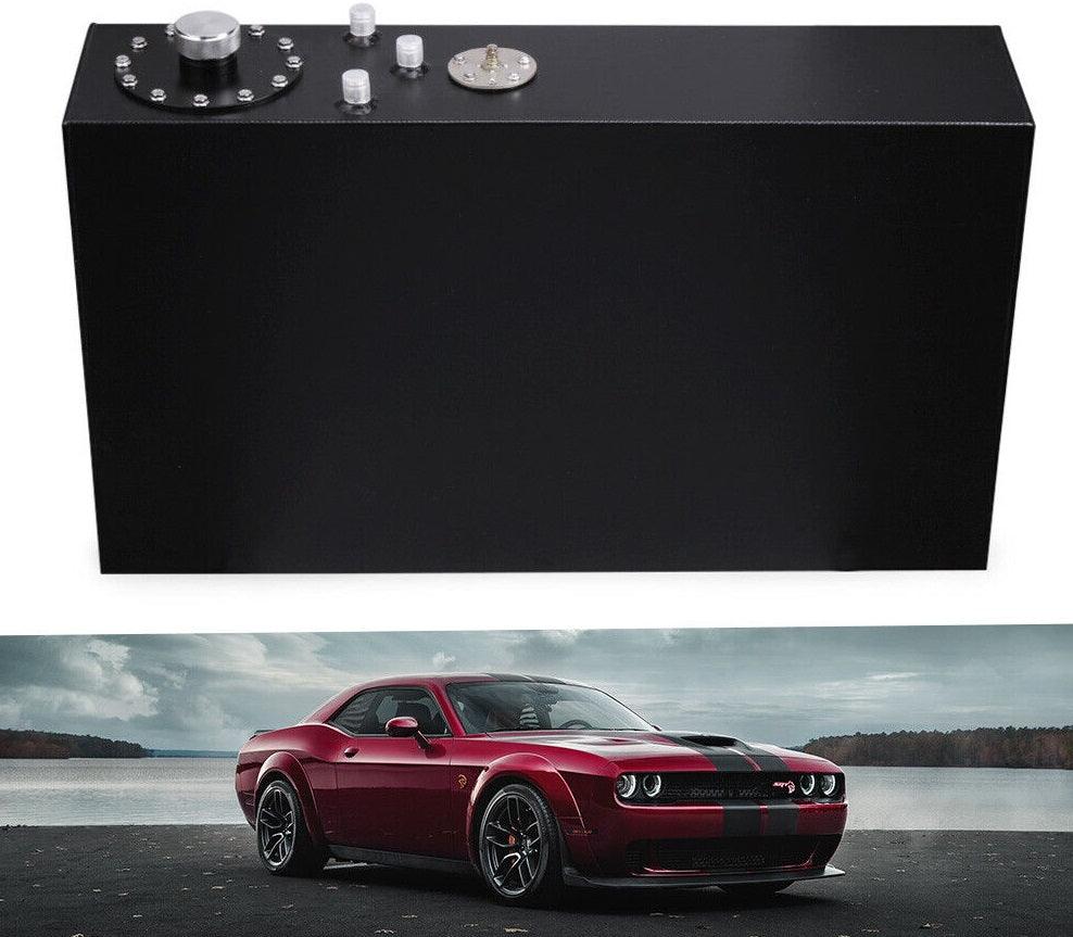 RASTP 18.5 Gallon/70L Race Fuel Cell Gas Tank with Cap and Level Sender Polished Aluminum - RASTP