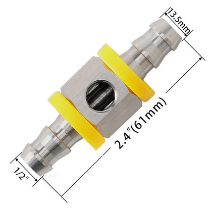 RASTP 3/8Inch 1/2Inch Fuel Line Fuel Pressure Gauge Sensor T-Fitting Adapter - RASTP