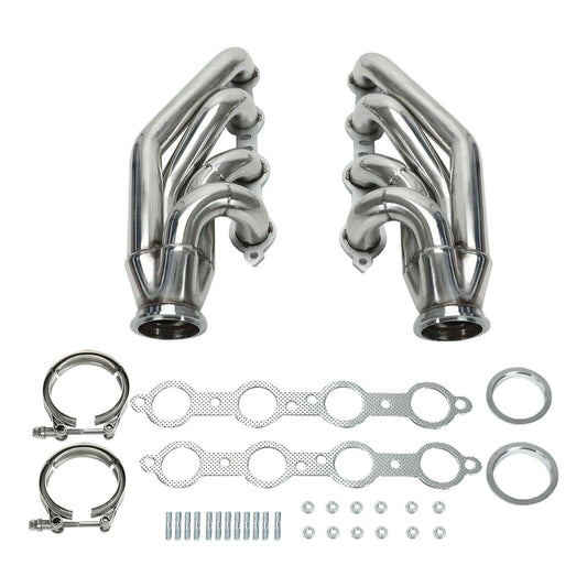 RASTP Exhaust Manifold for Chevy LS1 LS6 LSX GM V8 with Elbows T3 T4 to 3.0" V Band - RASTP