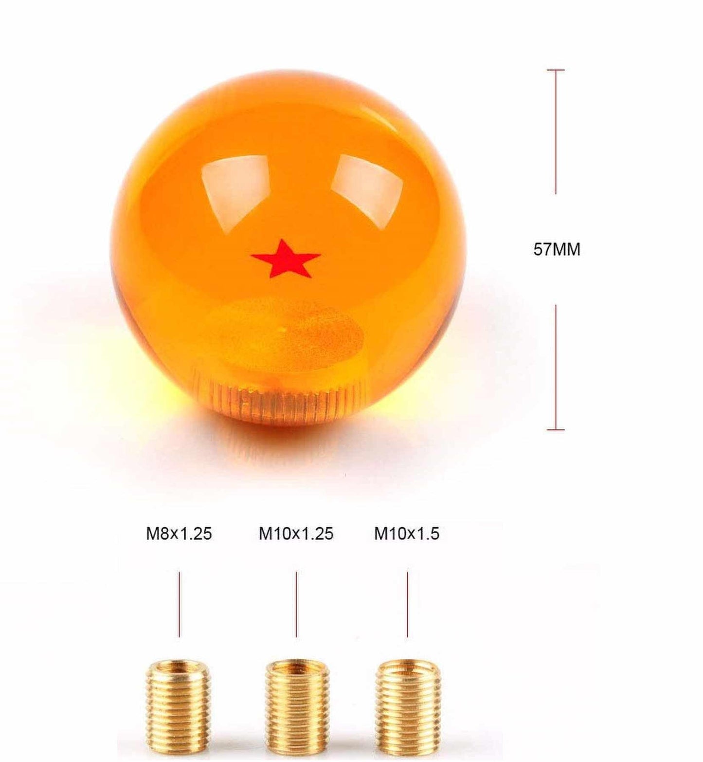 RASTP Universal 7 Star Dragon Ball Z Shift Knob for Manual Automatic Vehicles with 3 Adapters - RASTP