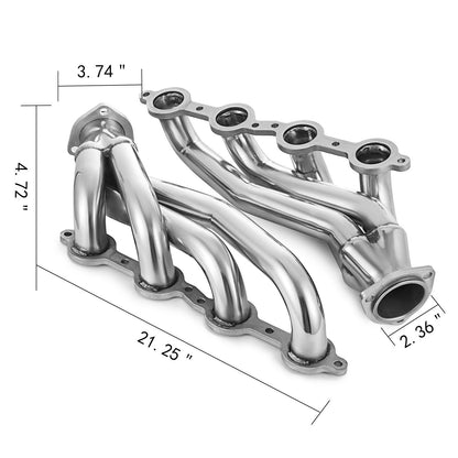 RASTP Exhaust Manifold for Chevy C10 Chevelle Camaro Caprice LS1 LS2 LS6 LS7 LSX - RASTP