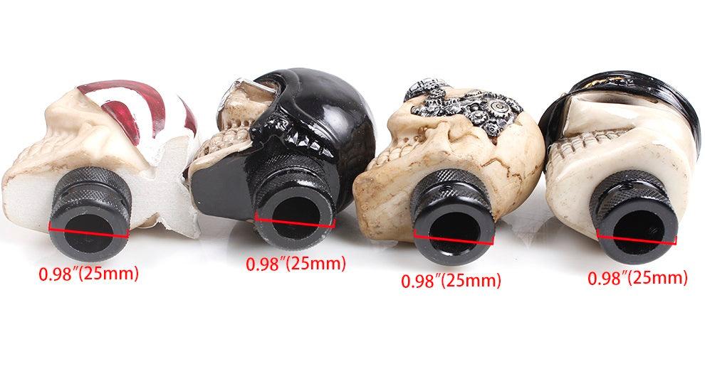 RASTP Universal Skull Head Gear Shift Knob Resin Gear Manual Transmission Shifer Lever with 3 Adapters - RASTP