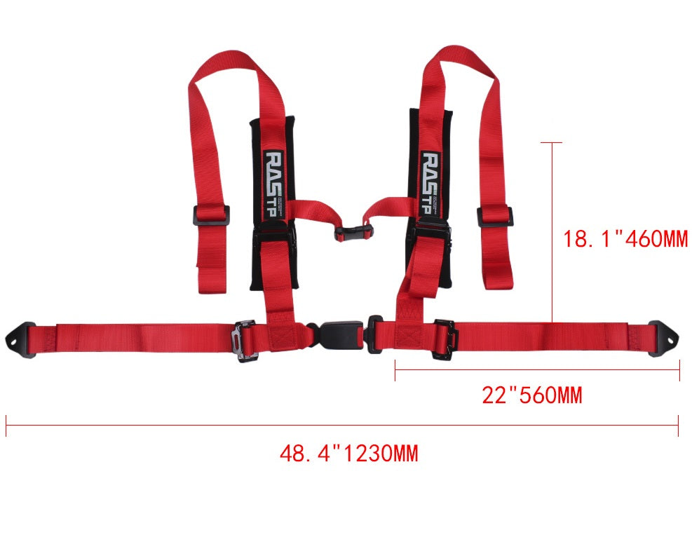RASTP 4 Point Safety Harness with 2 Inch Comfort Padding EZ Buckle