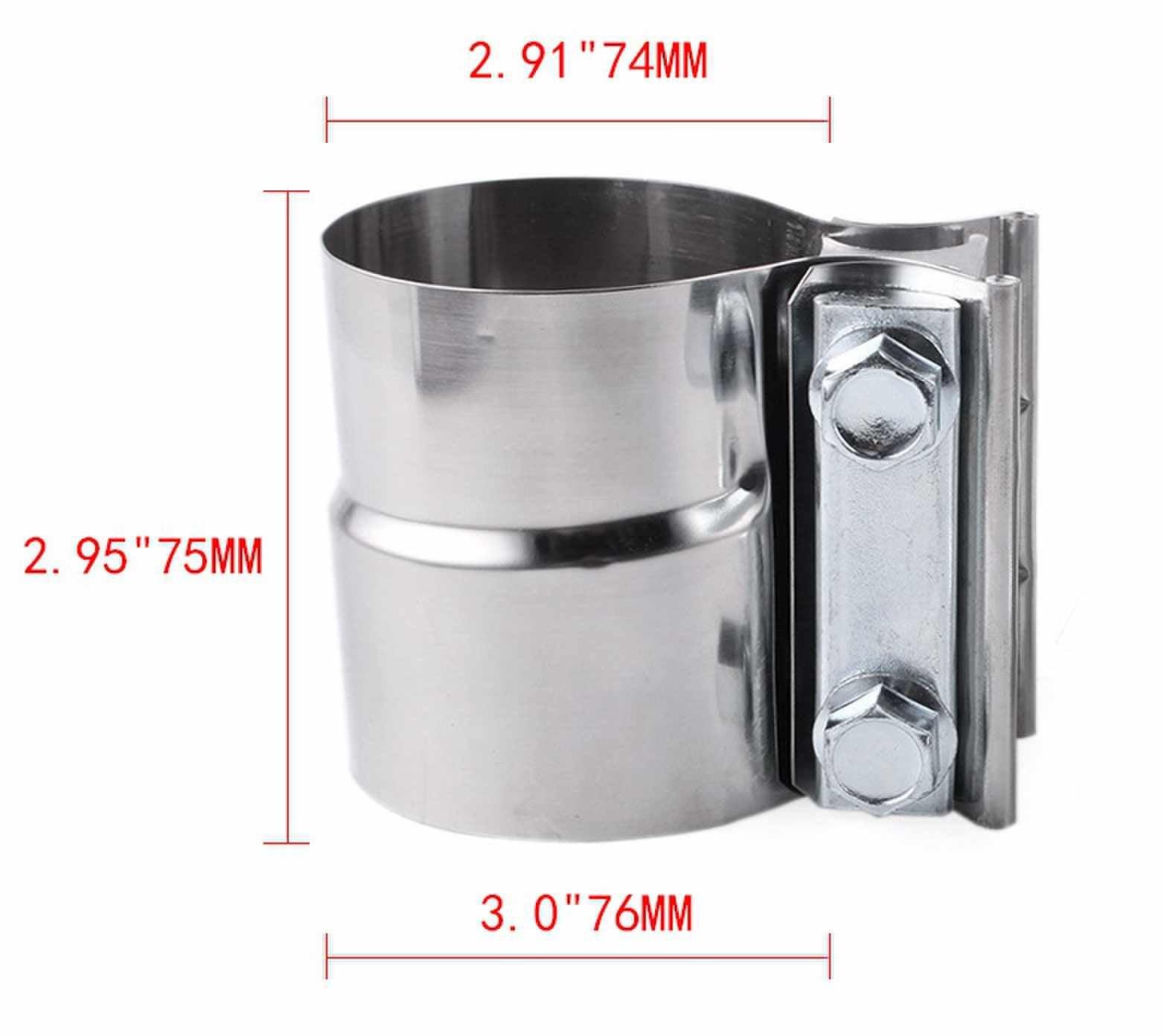 Floshine 3.5 In Lap Joint Band Clamps,Exhaust Muffler Clamp 2 PCS,3.5 - Foto 2