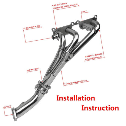 RASTP Exhaust Manifold for Toyota Tacoma 95-01 2.4L 2.7L L4 - RASTP