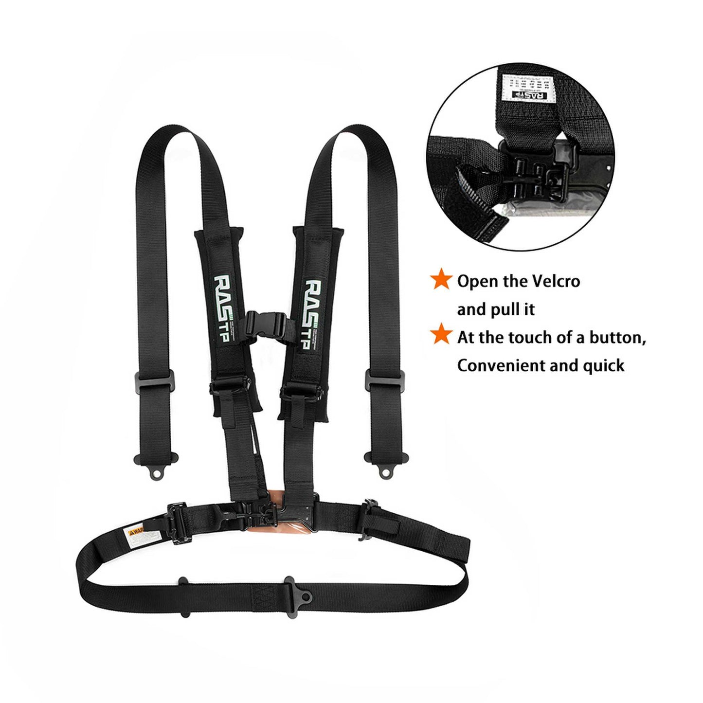 RASTP 4 Point Racing Harness 2 Inch Padding Advanced Buckle