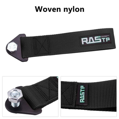 RASTP Universal High Quality Nylon Racing Tow Strap Tow Ropes Hook Towing High Strength Trailer JDM Style Colorful - RASTP