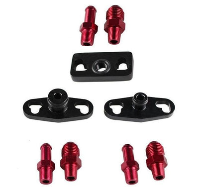 RASTP Car Aluminum Alloy Turbo Fuel Rail Delivery Regulator Adapter with Fittings for Honda /Mitsubishi /Toyota - RASTP