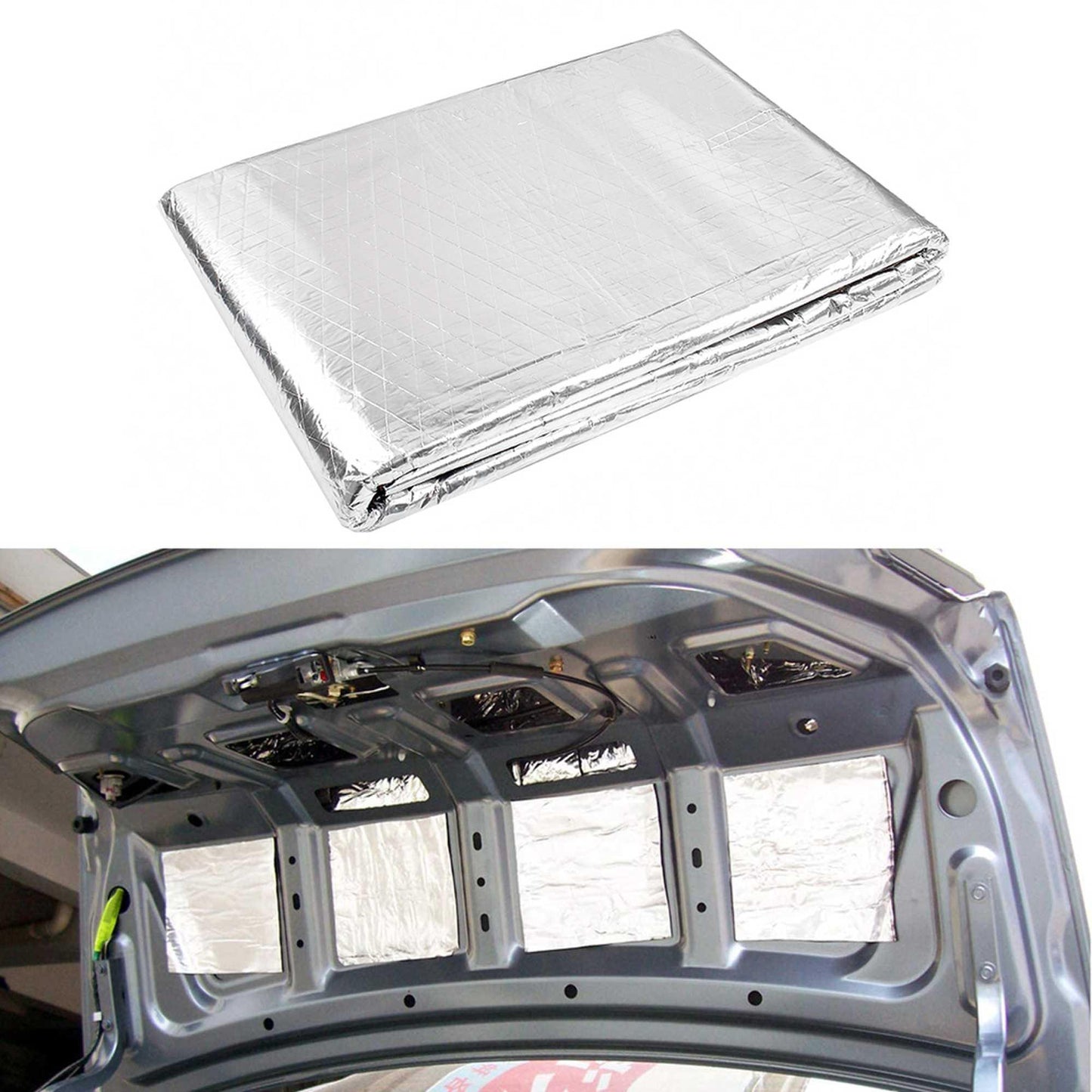 RASTP Universal Car Hood Engine Firewall Heat Mat Deadener Sound Insulation Deadening Material Pad - RASTP