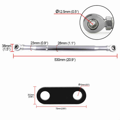 RASTP Front Suspension Traction Control Tie Bar Kit for Honda Civic EF CRX 1988-1991 - RASTP