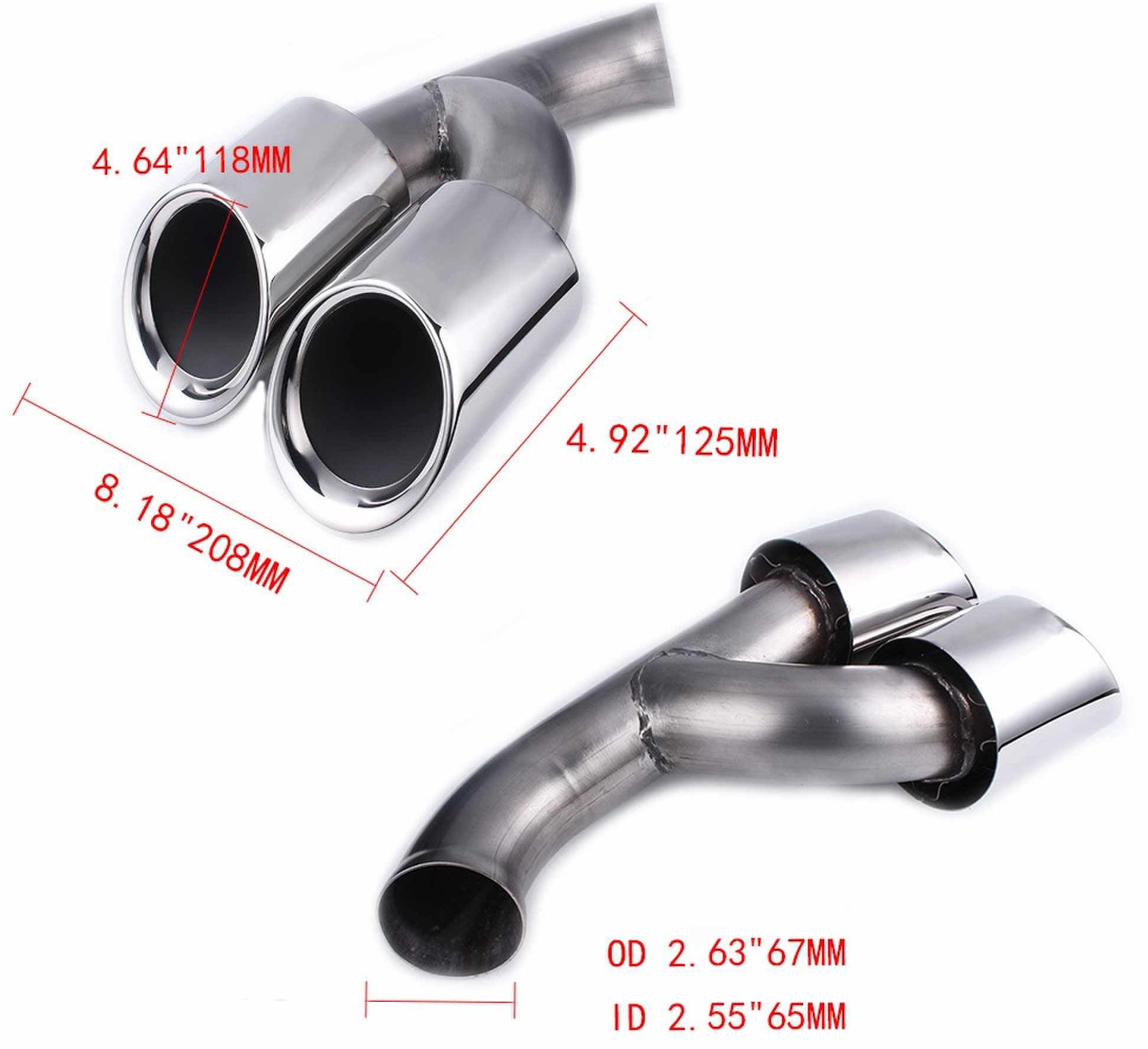 RASTP 1 Pair Exhaust Tips Muffler Exhaust Tail Pipe for Porsche 15 Cayenne - RASTP