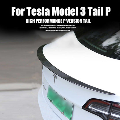RASTP Racing Real Carbon Fiber Spoiler for 2017-2021 Tesla Model 3 High performance P Version - RASTP