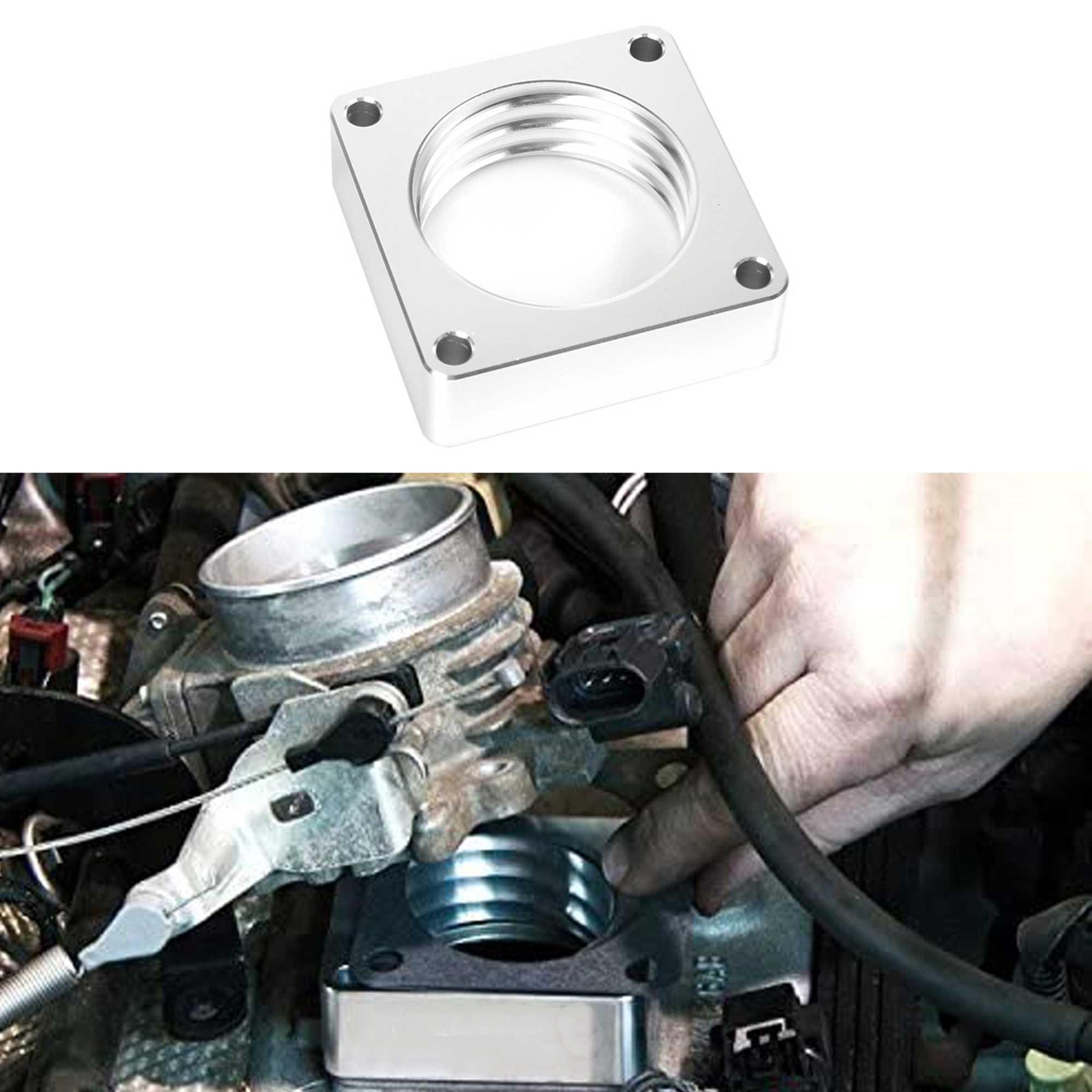 RASTP For JEEP TJ LJ YJ XJ MJ 4.0L 2.5L 4-Bolt Throttle Body Spacer Fits for JEEP 4-BOLT 97-06 - RASTP