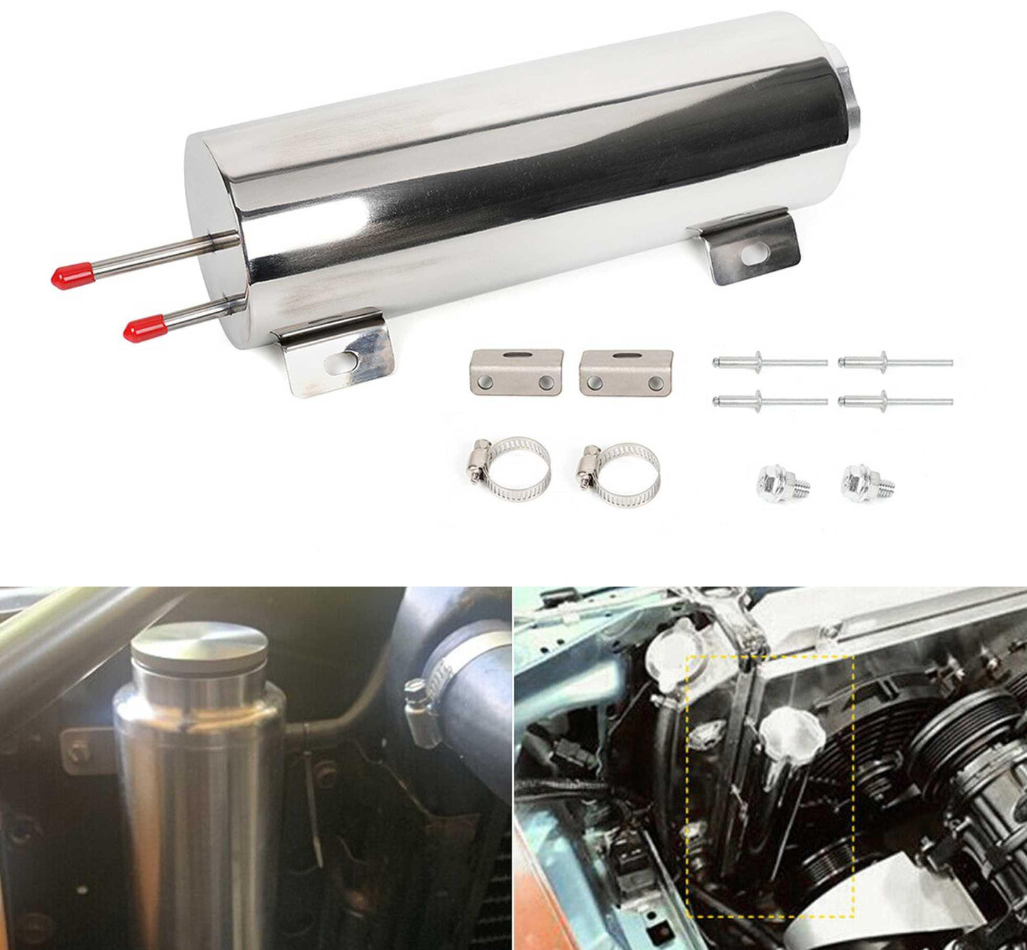 RASTP Radiator Overflow Tank Bottle Catch Can Car Modification Cooling Accessories - RASTP