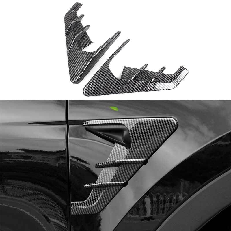 RASTP 2Pcs Shark Gills Car Camera Side Wing Panel Cover for Tesla Model 3/Y - RASTP