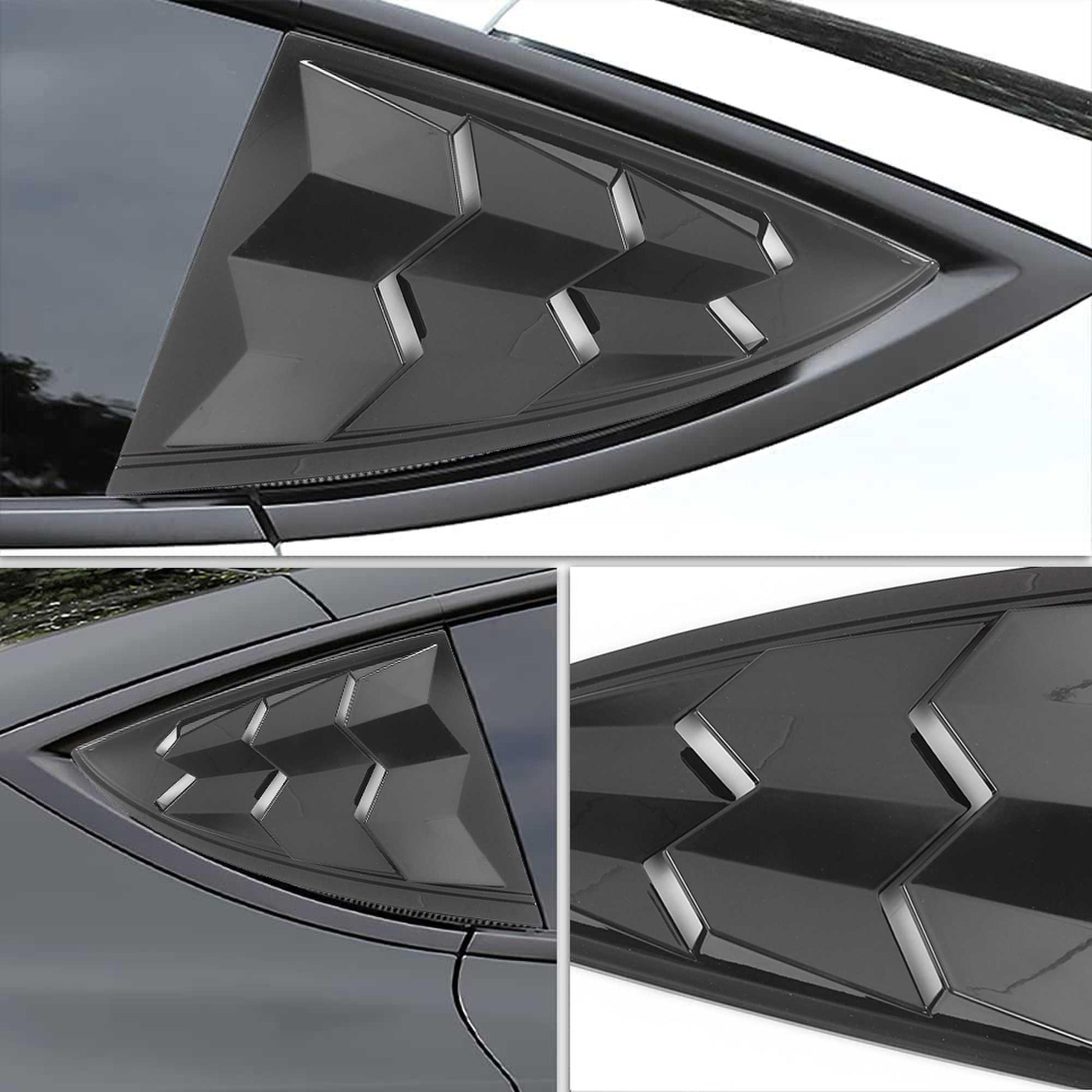 RASTP Carbon Fiber Side Window Louvers Cover Vent Cover 2Pcs for Model 3 2017-2021 - RASTP