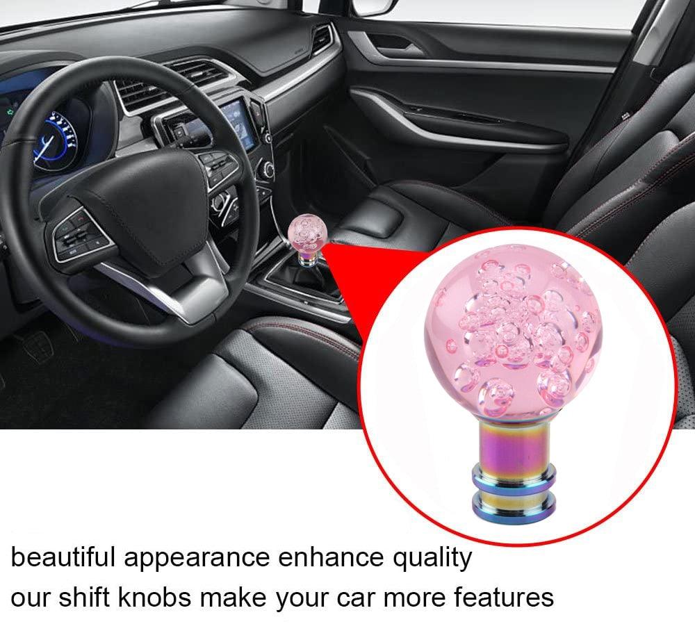 RASTP Universal Acrylic Transparent Bubble Shift Knob Car Manual Shift Lever Handle with 3 Adapters - RASTP