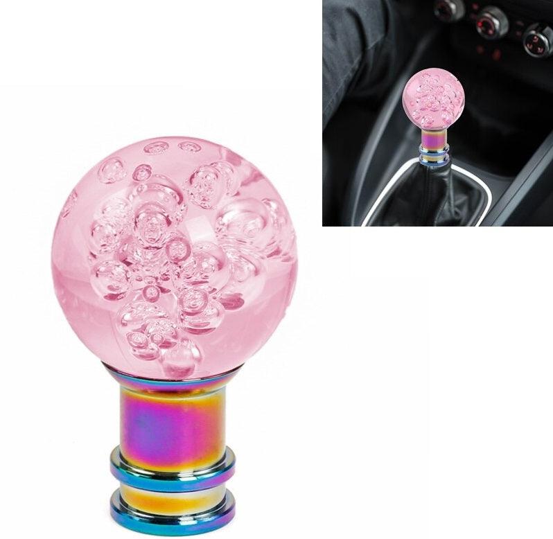 RASTP Universal Acrylic Transparent Bubble Shift Knob Car Manual Shift Lever Handle with 3 Adapters - RASTP