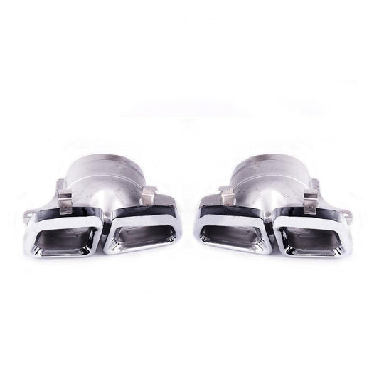 RASTP Exhaust Pipe Muffler Tail Tips 304 Stainless Steel Muffler Tip for Mercedes-Benz 14-16 ML X164 W166 GL X166 - RASTP