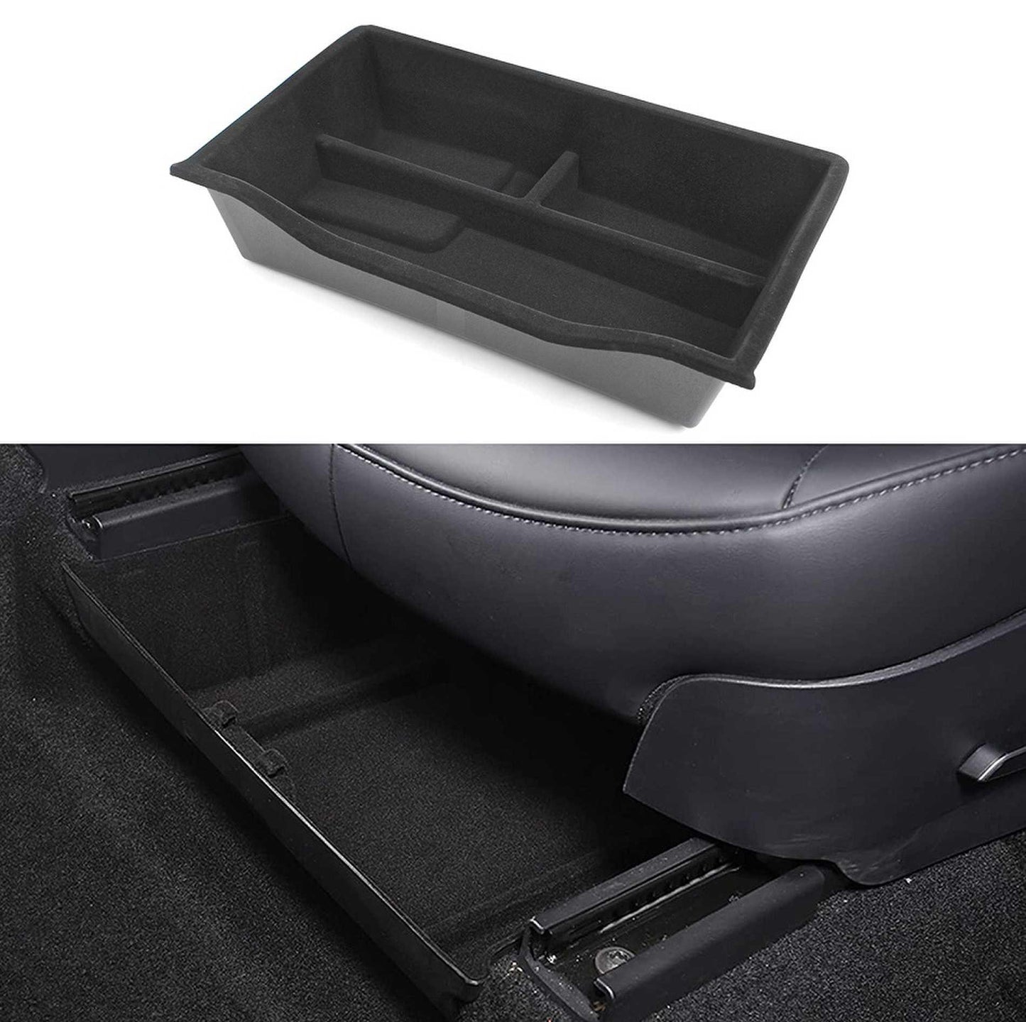 RASTP Main and Co-Pilot Passenger Seat Storage Box for Tesla Model Y 2020-2021 - RASTP
