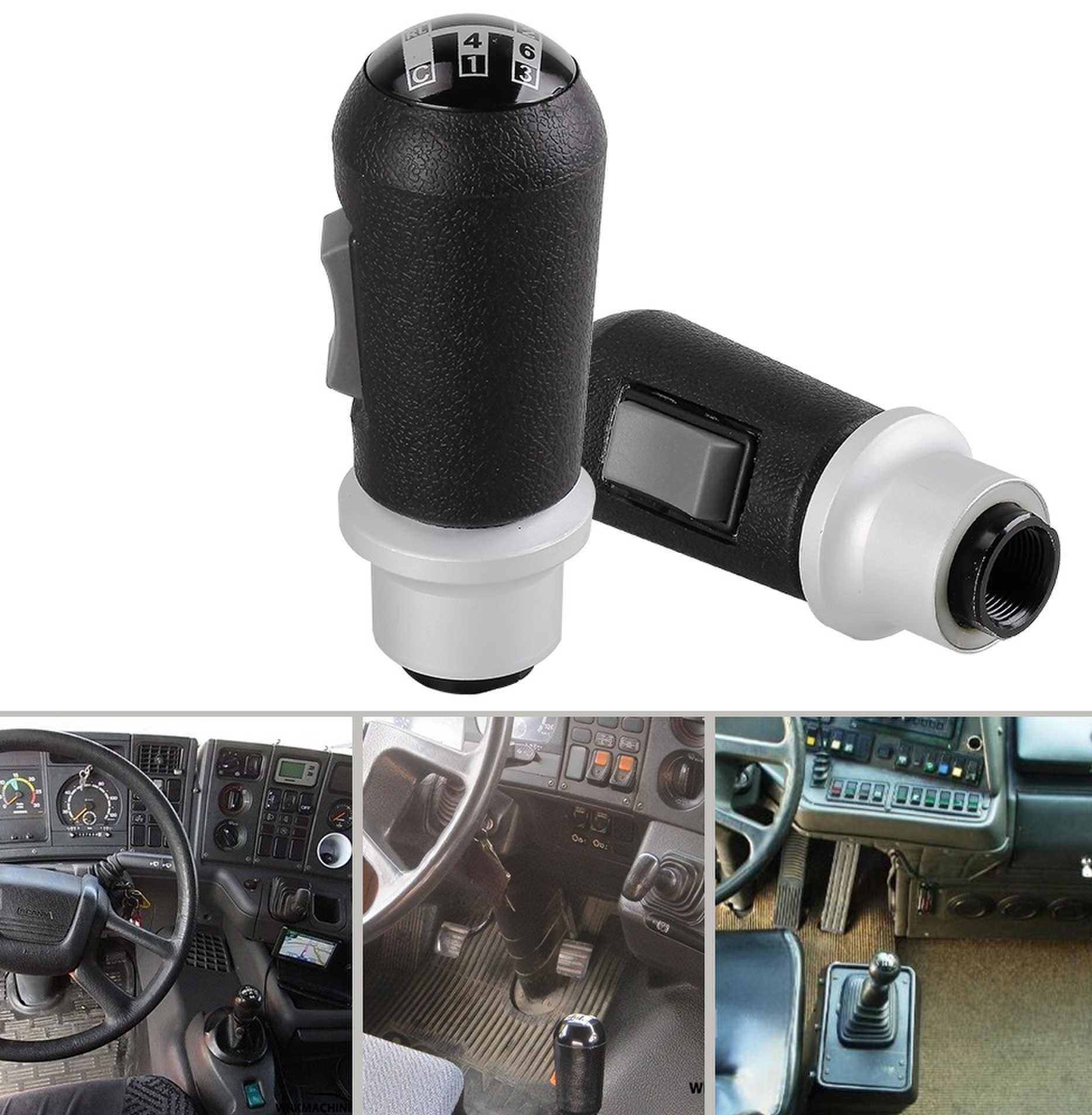 RASTP 6 Speed+R+C Gear Shifter Lever Knob with Gearbox Splicer Switch for Scania 3 Series 4 Series 1377386 - RASTP