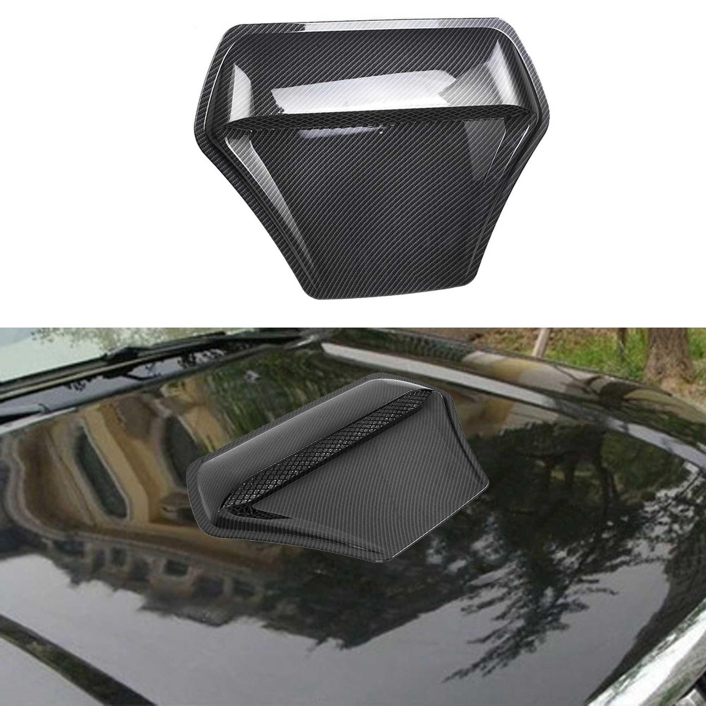 RASTP Universal Carbon Fiber Engine Hood Vent Inlet Air Intake - RASTP