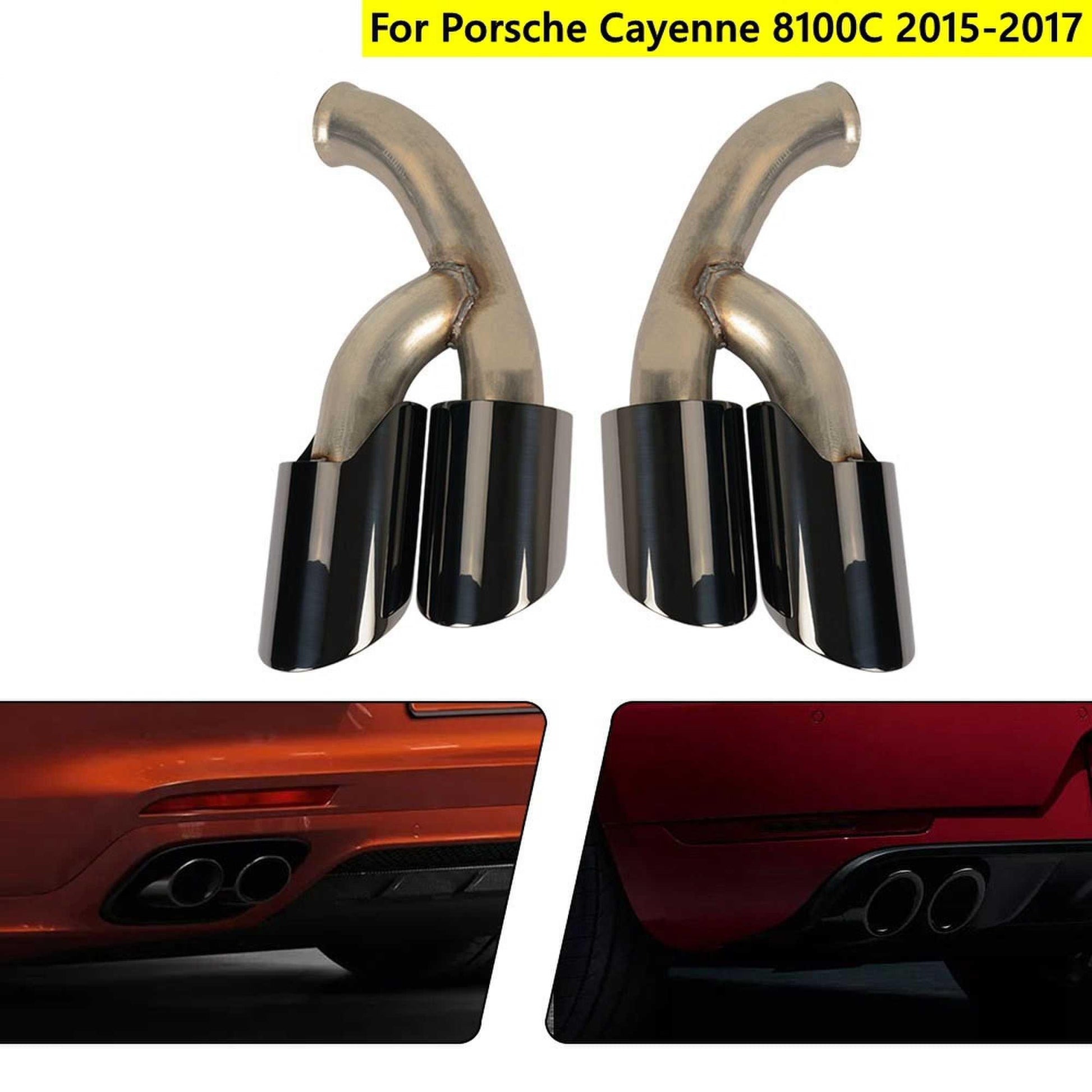 RASTP 1 Pair Exhaust Tips Muffler Exhaust Tail Pipe for Porsche Cayenne 8100C 2015-2017 - RASTP