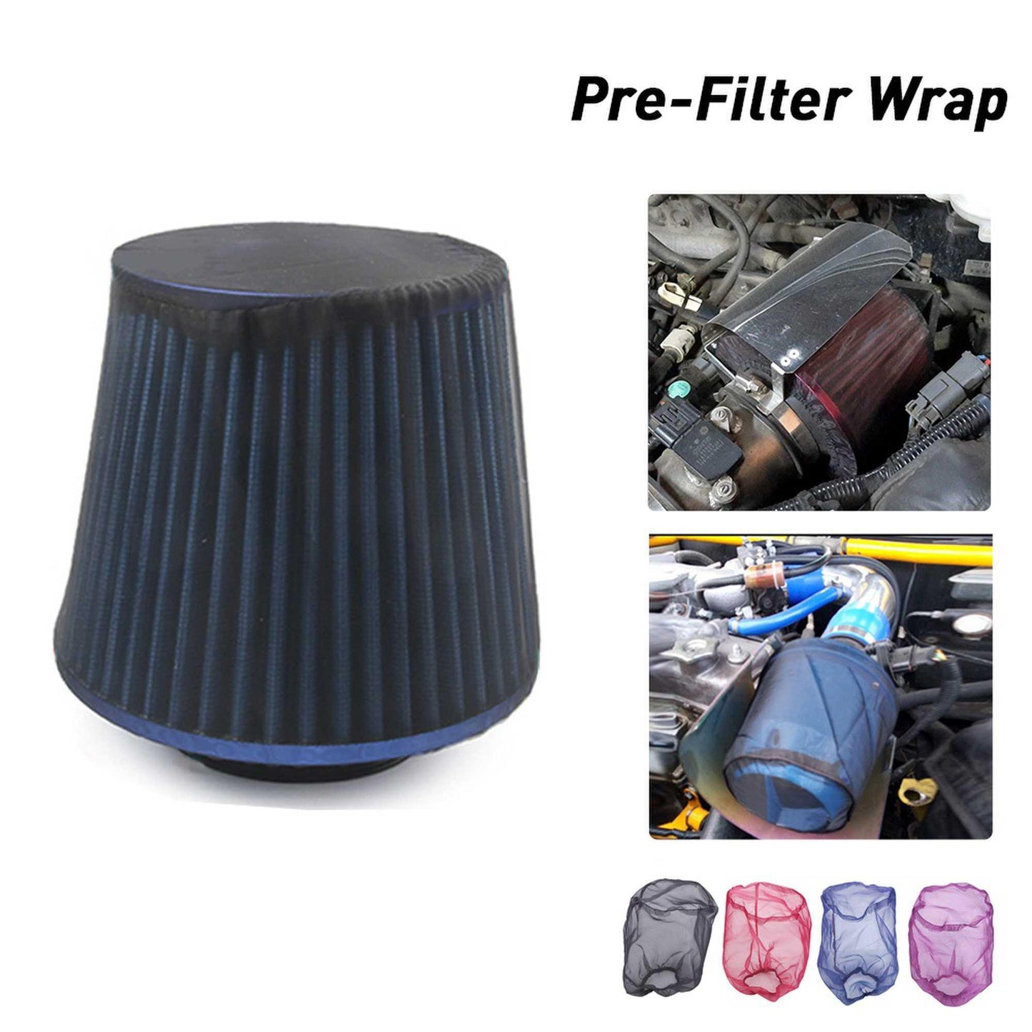 RASTP Universal Car Large Flow Air Intake Shield Air Filter Protective Cover - RASTP