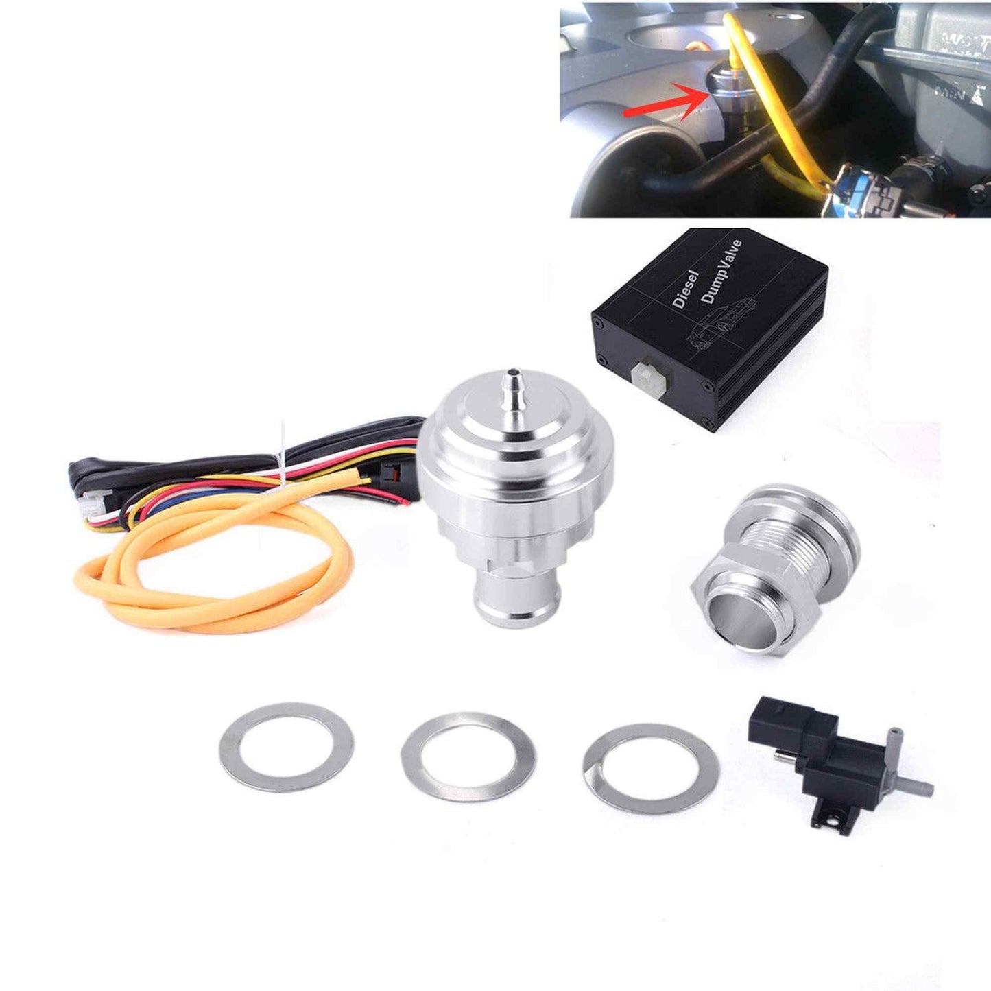 RASTP Electrical Turbo Diesel Dump Valve Vacuum Blow Off Valve Kit for Diesel Engine - RASTP