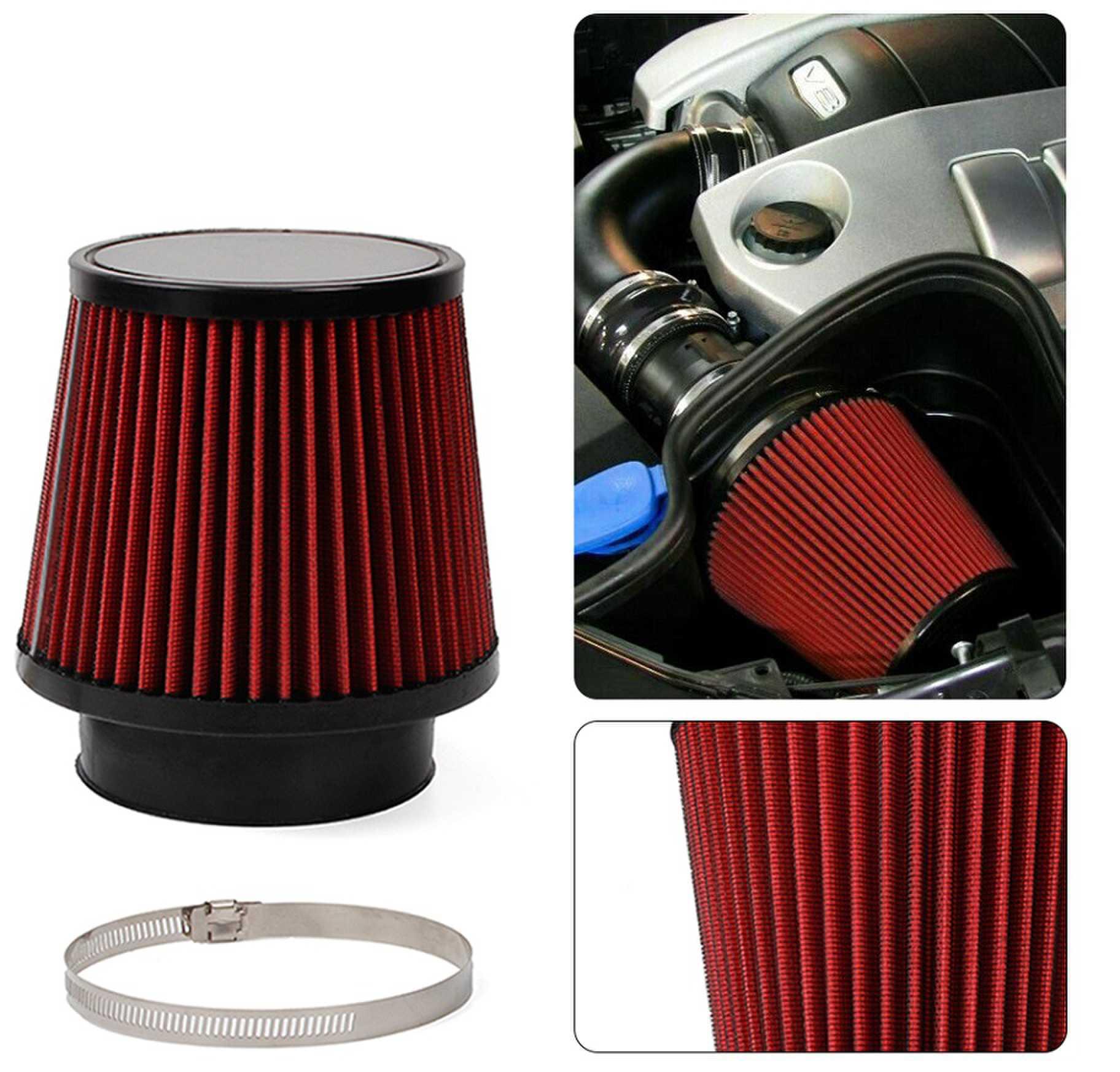 RASTP Universal 76mm 100mm Car Cone High Flow Cold Air Intake Filter Mushroom Head Air Filter for Sport Racing Car Engine - RASTP