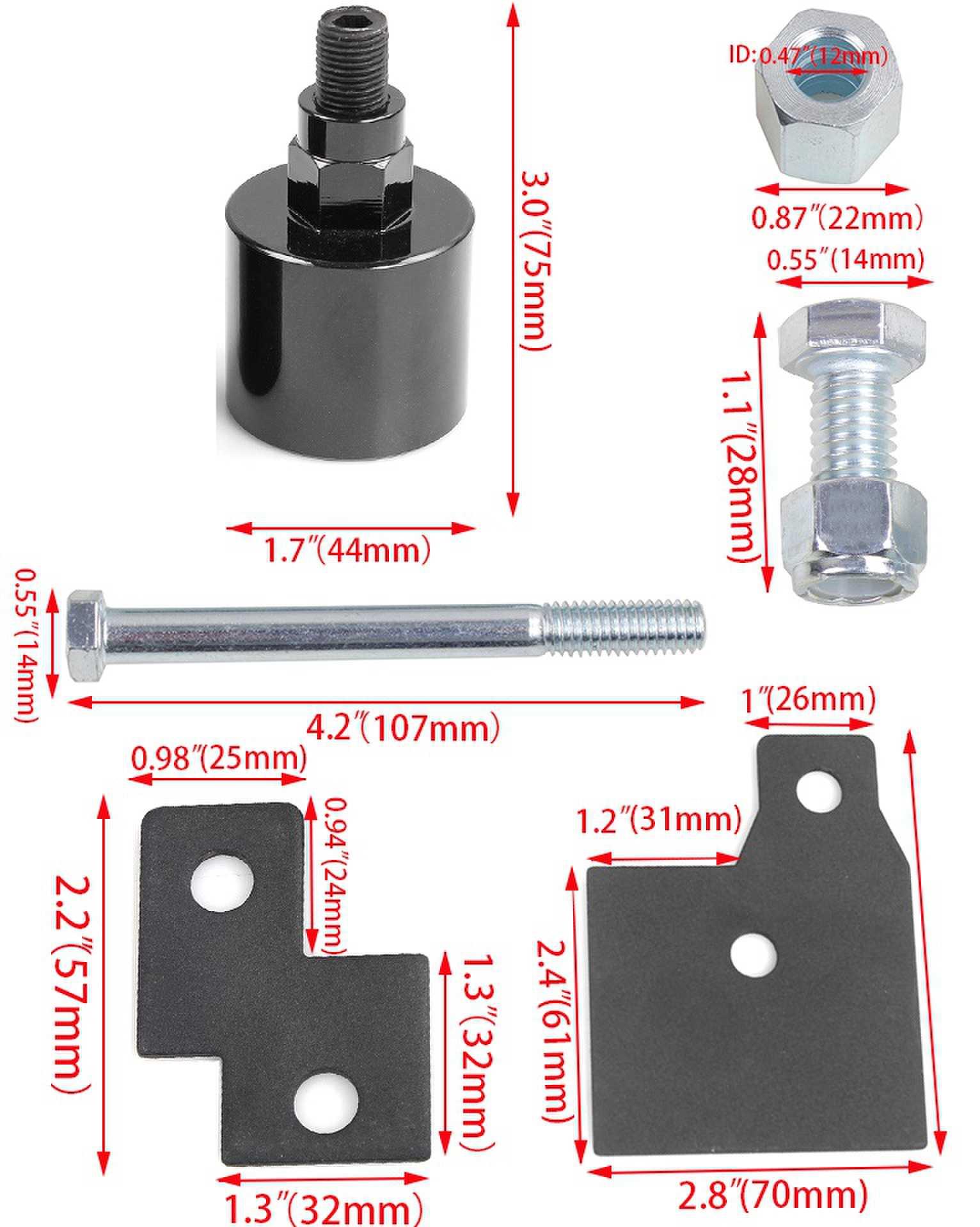 RASTP 2Inch Lift Kit Front and Rear Suspension Compatible 1999-2021 Polaris Sportsman 500 570 600 700 800 - RASTP