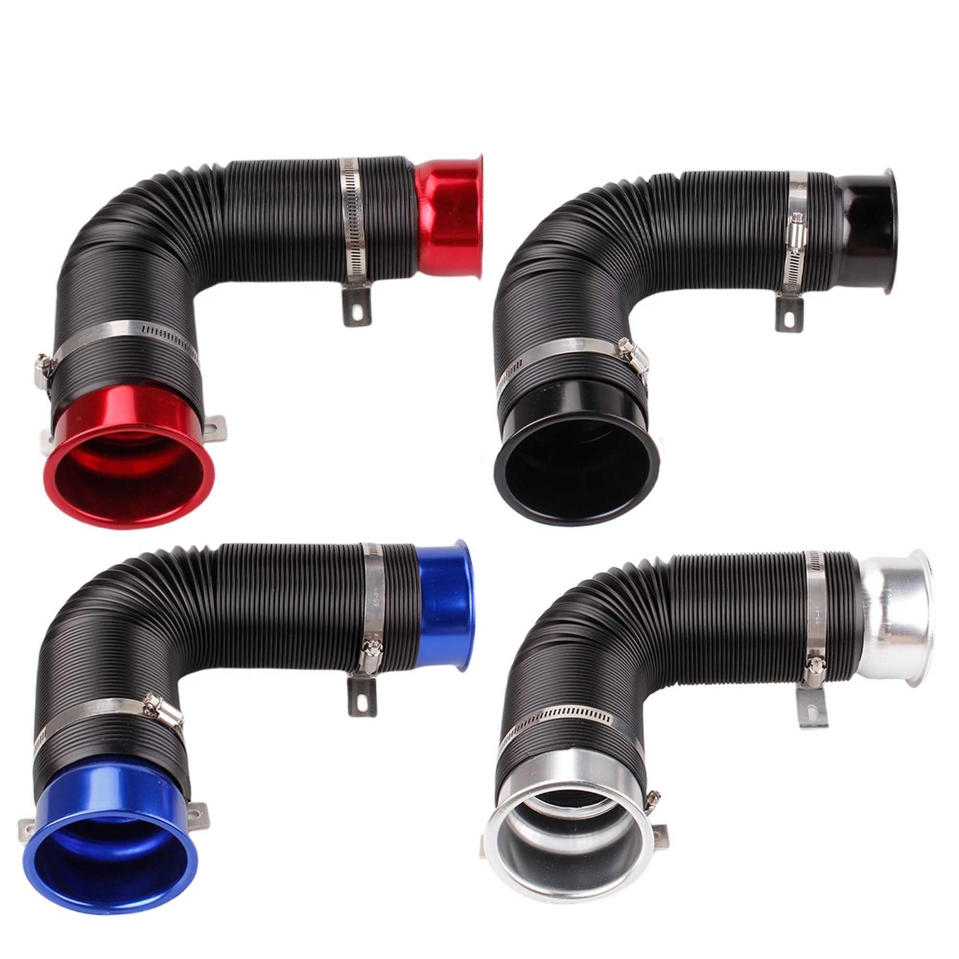 RASTP Universal 76mm Car Cold Air Turbo Intake Inlet Pipe Adjustable Flexible Duct Tube Hose Cold Feed Duct Pipe - RASTP