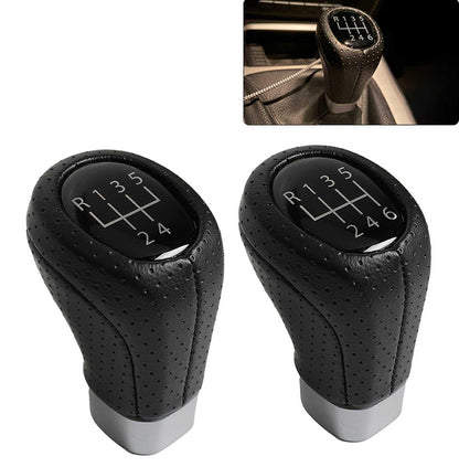 RASTP 5/6 Speed Leather Car Gear Shift Knob Head Manual Shifter Lever HandBall for BMW 1 3 Series - RASTP
