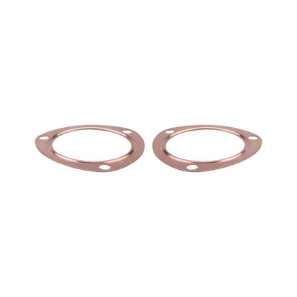 RASTP 2Pcs 3inch Car Copper Header Exhaust Collector Gaskets Reusable Replacement for SBC BBC 302 350 454 383 - RASTP