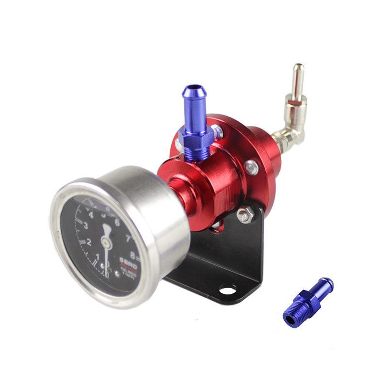 RASTP Universal Aluminum Adjustable Fuel Pressure Regulator with Gauge - RASTP